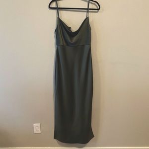BHLDN Cali Satin Charmeuse Midi Dress